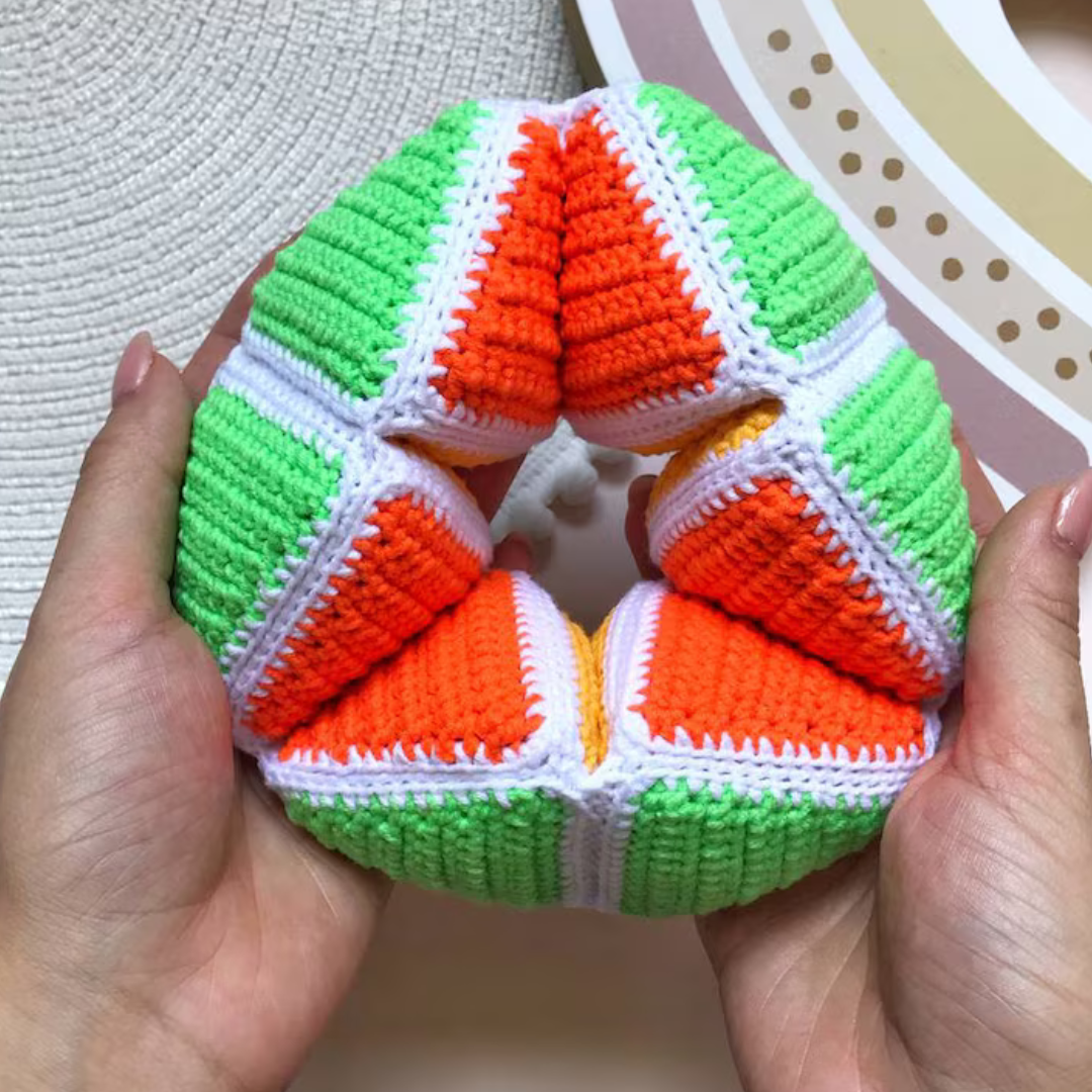 PDF Crochet Pattern: Hexaflexagon Fidget Toy -WoollyWondersCrochet