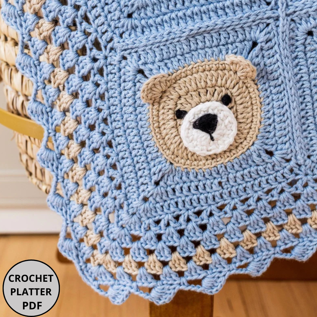 Crochet Teddy Bear Blanket Pattern - WoollyWondersCrochet