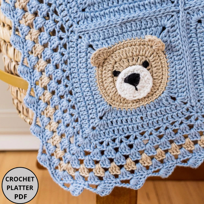 Crochet Teddy Bear Blanket Pattern - WoollyWondersCrochet