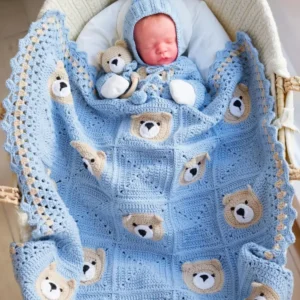 Crochet Teddy Bear Blanket Pattern