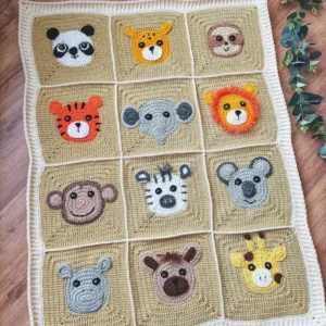 Jungle Baby Blanket Crochet Pattern