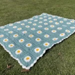 Granny Squares Daisy Blanket Crochet Pattern